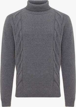Genti Cable Knit Roll Neck | Grijs