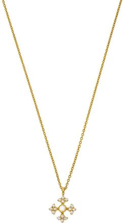 Sethi Couture Arya Diamond Cross Pendant Necklace in Yellow Gold at Nordstrom, Size 18 In
