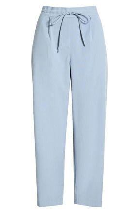 Vince Camuto Stripe Drawstring Waist Pants in Sky at Nordstrom, Size X-Small P