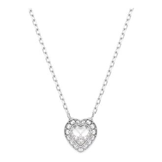 Swarovski Unisex Ariana Grande x Ketting met Hanger Mixed Cuts Heart Wit Gerhodineerd 5720852 - unisex - Kettingen - Grijs - ONE Size - Accessoires