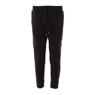 C.P. Company Sweatpants, male, Black, Size: XL Diagonal Fleece Sweatpants