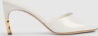 Gucci Womens Castello Slide, White, Leather