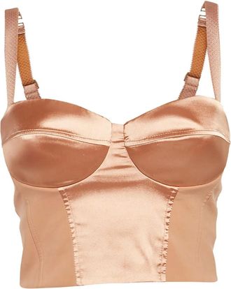 Elisabetta Franchi pre-owned satin bustier crop top - Orange