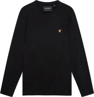 Lyle & Scott Mens Lyle & Scott Plain Black Long Sleeve T-Shirt - Size: 42