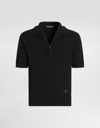 Dolce & Gabbana Cotton Blend Polo Shirt - Man Sweaters And Cardigans Black 46