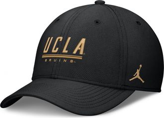 Nike Jordan Mens UCLA Sideline Rise Jordan Brand Dri-FIT College Hat in Black | JC3A912ZUCL-559