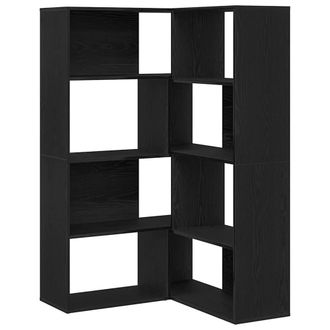 Berkfield Home Corner Cabinet Black Oak 140x30x140 cm Engineered Wood | Size: 140 x 30 x 140 cm