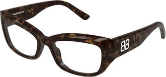 Balenciaga Glasses, female, Brown, 55 MM, Rectangle Eyeglasses