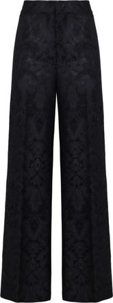 Etro Jacquard Wijde Broek - Dames - Wijde Broeken - Zwart - M - Broeken