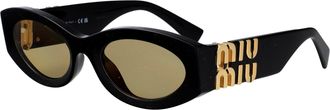 Miu Miu Womens Sunglasses 0mu 11ws Black Acetate