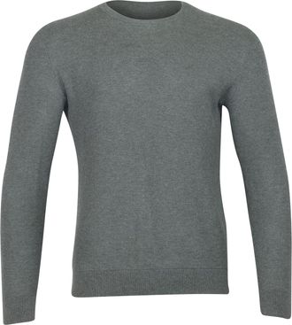 Theory Waffle-Knit Sweater in Grey Cotton