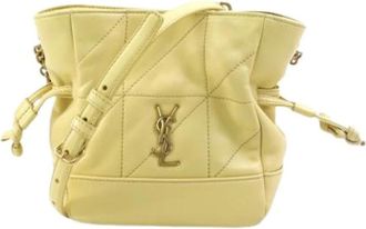 Saint Laurent Pre-owned Vintage Schoudertas - Dames - Vintage Tas - Geel - ONE Size - Leer - Vintage