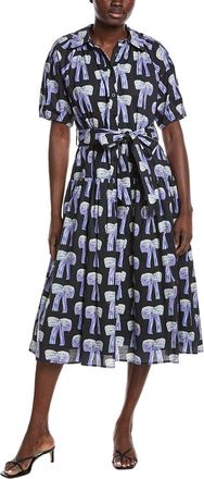 Gracia Bow 3D Print Shirtdress