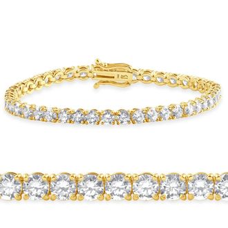 Pompeii3 10 Ct Lab Grown Diamond Tennis Bracelet 14K Yellow Gold 7