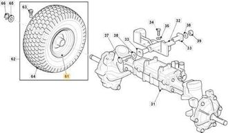 STIGA Sports Llanta Delantera 4x6 C/ch. Original Dg Stiga - 182001503/0