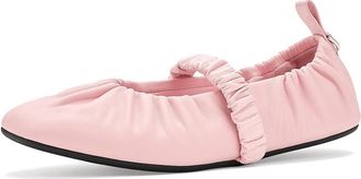 Rag & Bone Spire Ruched Mary Jane Womens Flat Shoes Blush : EU 37.5 (US Womens 7.5) M, Leather/Nappa