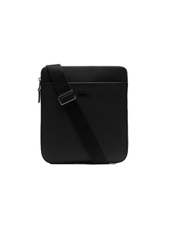 Lacoste Mens Chantaco Shoulder Bag - Black Leather - One Size