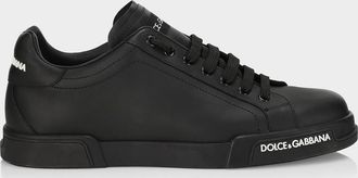 Dolce & Gabbana Men & apos;s Portofino Leather Low-Top Sneakers