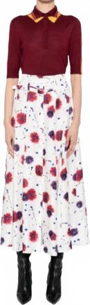 Gabriela Hearst Dugald Silk Skirt In Ivory Multi