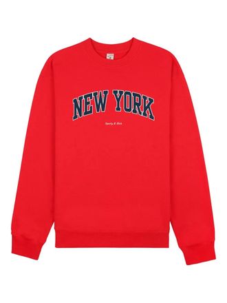 Sporty & Rich cotton long-sleeve sweatshirt - unisex - Cotton - L - Red