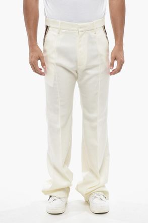 Dsquared2 Pantaloni in Gabardina di Lana Vergine con Dettaglio a Contrasto Dsquared2