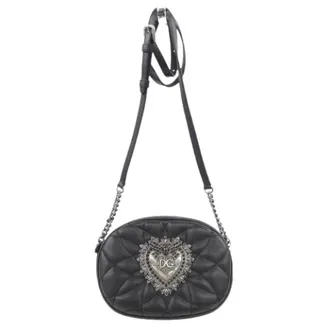 Dolce & Gabbana Pre-owned Cross Body Bags, female, Black, Size: ONE SIZE Pre-owned Devotion Shoulder Bag