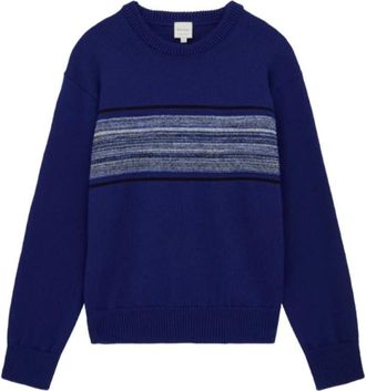 Paul Smith Gebreide trui met ronde hals - Heren - Ronde hals truien - Blauw - S - Katoen - Truien & Vesten