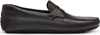 BOSS leather loafers - men - Calf Leather/Calf Leather/Bovine Leather (top grain) - 44 - Black