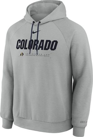 Nike Colorado Buffaloes Nike Mens NCAA Basketball Coaches Pullover Hoodie in Grey | IM3011-063
