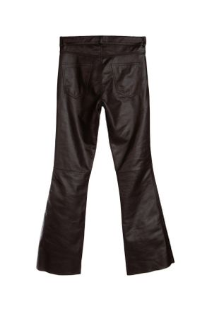 Simonetta Ravizza S01ps05l1 Coffee Lamb Leather Pantaloni Trousers