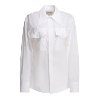 Ami Casual overhemd - Dames - Blouses & Shirts - Wit - Maat: XS Katoen