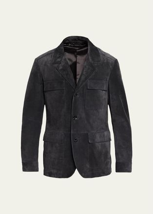 Tom Ford Mens Suede Military Jacket