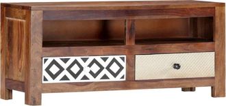 vidaXL TV Cabinet 35.4x11.8x15.7 Solid Sheesham Wood, 247734