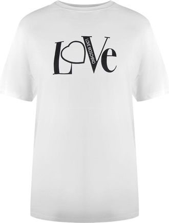 Love Moschino Dames/dames Katoenen T-shirt (Wit)