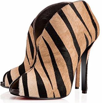 Generic Womens Stiletto Heel Fish Mouth Peep Toe Ankle Boots, Fashion Slip On Dress Heeled Pumps Booties, Sexy Comfort Party Wedding Prom High Heel Sandals Sh