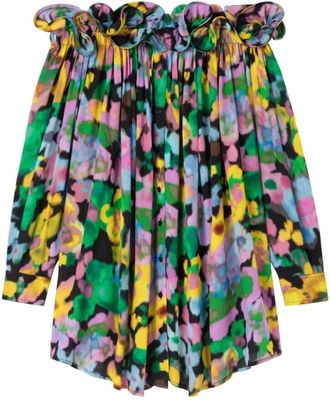 AZ FACTORY Short Dresses, female, Multicolor, Size: S Theodora Off-Shoulder Dress