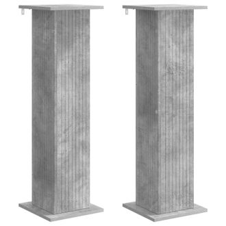vidaXL Soporte De Plantas 2 Pcs Gris Hormig&oacute;n 30,5 X 30 X 100,5 Cm Vidaxl