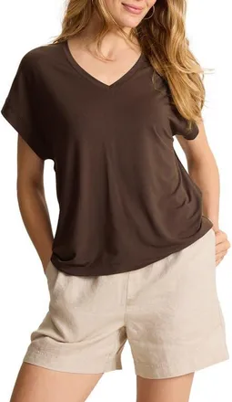 Tommy Bahama Kauai V-Neck T-Shirt in Double Chocolate at Nordstrom, Size Medium