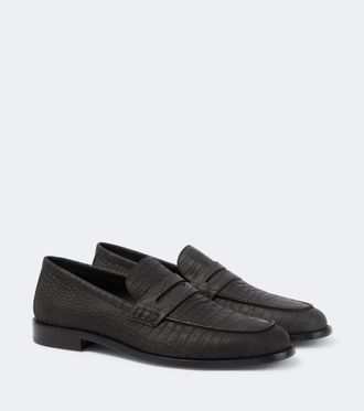 Manolo Blahnik Mocasines de piel grabada