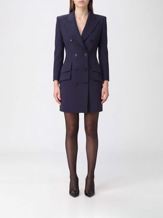 Elisabetta Franchi Cr&ecirc;pe Mini Blazer Dress with Peak Lapels