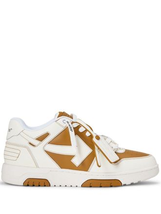 Off-white leather sneakers - men - Fabric/Leather/Rubber - 40 - Brown