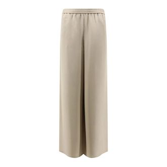 Max Mara Dames, Broeken, Beige, Maat: L Zijde