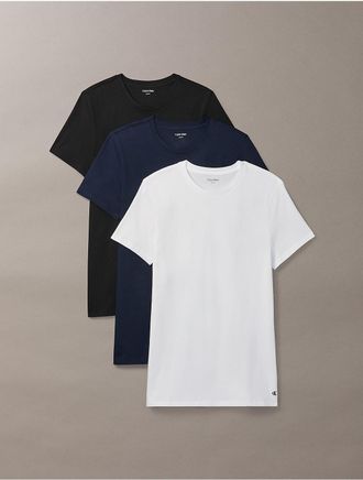 Calvin Klein Mens Cotton Classics 3-Pack Classic Fit Crewneck T-Shirt - Multi - 2XL