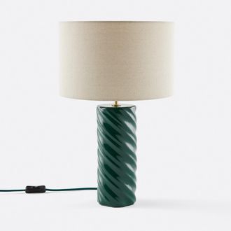 La Redoute Interieurs Tafellamp van keramiek en linnen, Dehen