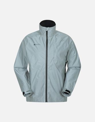Mountain Warehouse Mens Mountain Warehouse Mens Adrenaline II Waterproof Jacket - Silver - Size: Regular/32