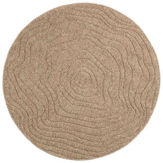 vidaXL Alfombras De &Aacute;rea Moir&eacute; Redondo Agira Natural &Oslash; 160 Cm Vidaxl