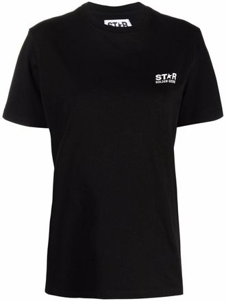 Golden Goose T-shirt met print - Zwart
