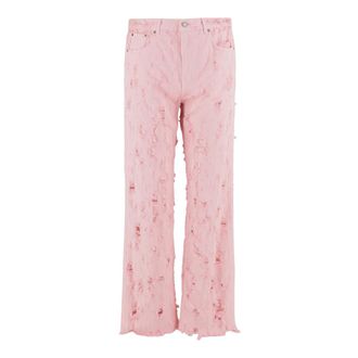 Haikure Wide Jeans, female, Pink, Size: W28 Bonnie Bull Destroy Cotton Jeans