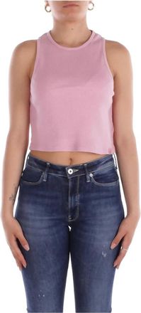 Dickies Logo Front Tank Top Regular Fit - Dames - Tops zonder mouwen - Roze - M - Katoen - Tops