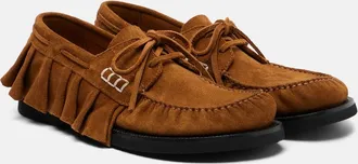 J.W.Anderson Ruffled suede boat shoes